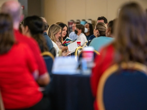 People attending a conference