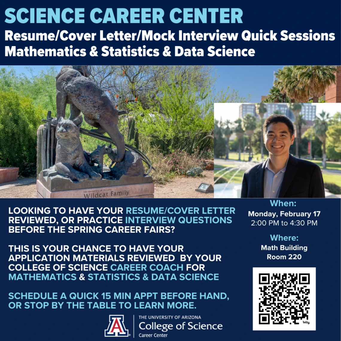 SCIENCE CAREER CENTER Resume/Cover Letter/Mock Interview Quick Sessions Mathematics & Statistics & Data Science